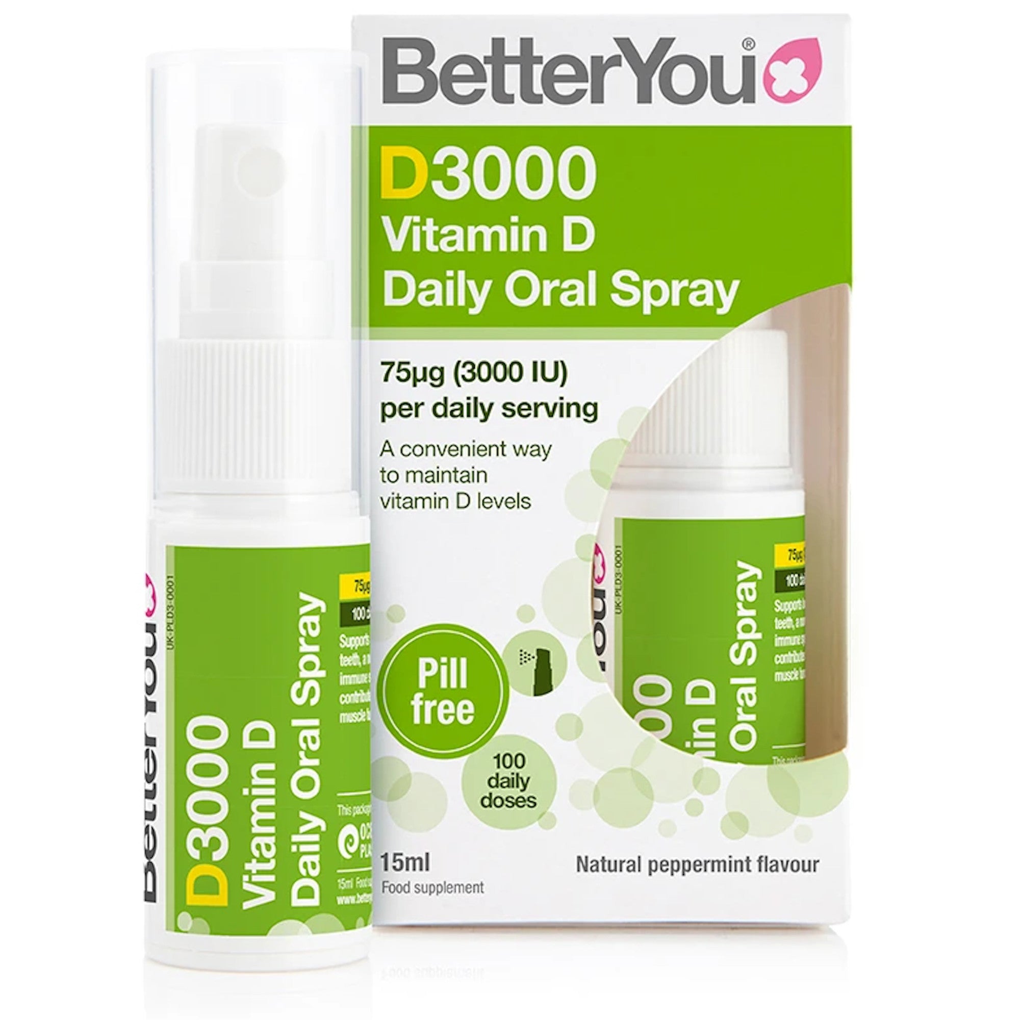 BetterYou D3000 Vitamin D Oral Spray - 15ml